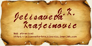 Jelisaveta Krajčinović vizit kartica